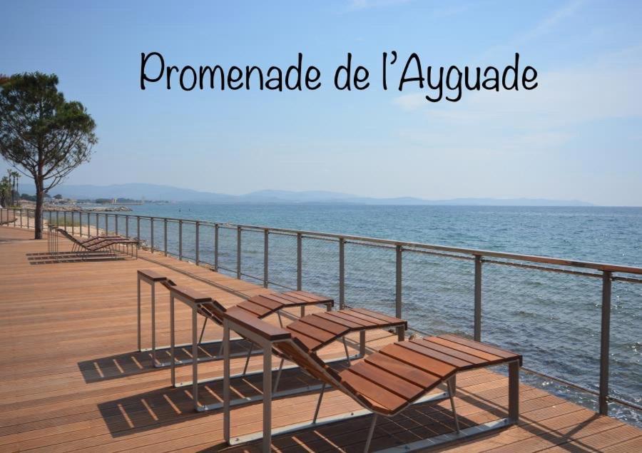 Plage A 400 M Studio Tout Confort Terrasse Clim Parking Hyères Kültér fotó